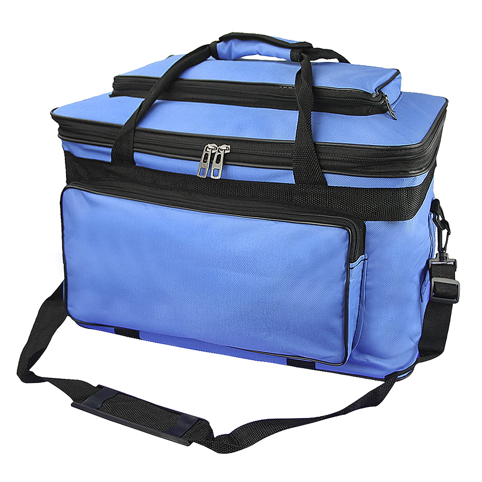 IPENNY Large Art Storage Bag Waterproof Premium Heavy Duty Spacious Carry Tote Bag Drawing Tool Organizer with Handle Shoulder Strap for Palette Paints Brushes Pencil Sketchbook (Blue)