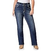 WallFlower Luscious Curvy Bootcut Jeans for Women, Mid-Rise Insta Stretch Denim, Size-Inclusive Juniors Jeans, Sizes 0 to 24