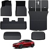 GALVAGNITE Floor Mats for 2026 2025 Tesla Model Y Juniper, Full Coverage All Weather Floor Mat Cargo Liner Trunk Mat Frunk Backrest Mats Accessories (Not fit Standard)