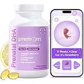 Premom Prenatal DHA Fish Oil: Triglyceride Omega 3 with 470mg DHA, 200mg EPA + 400 IU VIT D3 Supplement - Fertility Support for Women - Globally Sourced from Wild Caught Fish