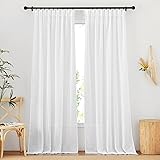 NICETOWN Linen Curtains 95 inches Length 2 Panels