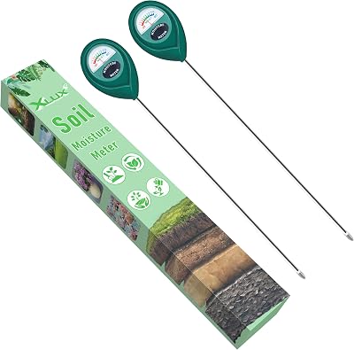 XLUX Long Probe Deep Soil Moisture Meter 2 Pack for Indoor Outdoor Plants