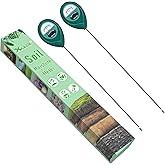 XLUX 2 Pack Long Probe Plant Soil Moisture Meter, Battery-Free | longer stem for deeper use, instant read, anti-rust 304 SST probe, Easy-to-Read Display, Single-Probe, less hurts to roots