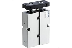VIILOCK Pneumatic Air Cylinder 20mm Bore 25mm Stroke, Small Air Cylinder Double Rod Double Action TN20x25
