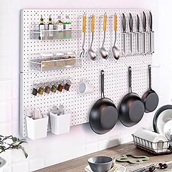 Peg board,Pegboard 32"*32",White Pegboard 4pcs and