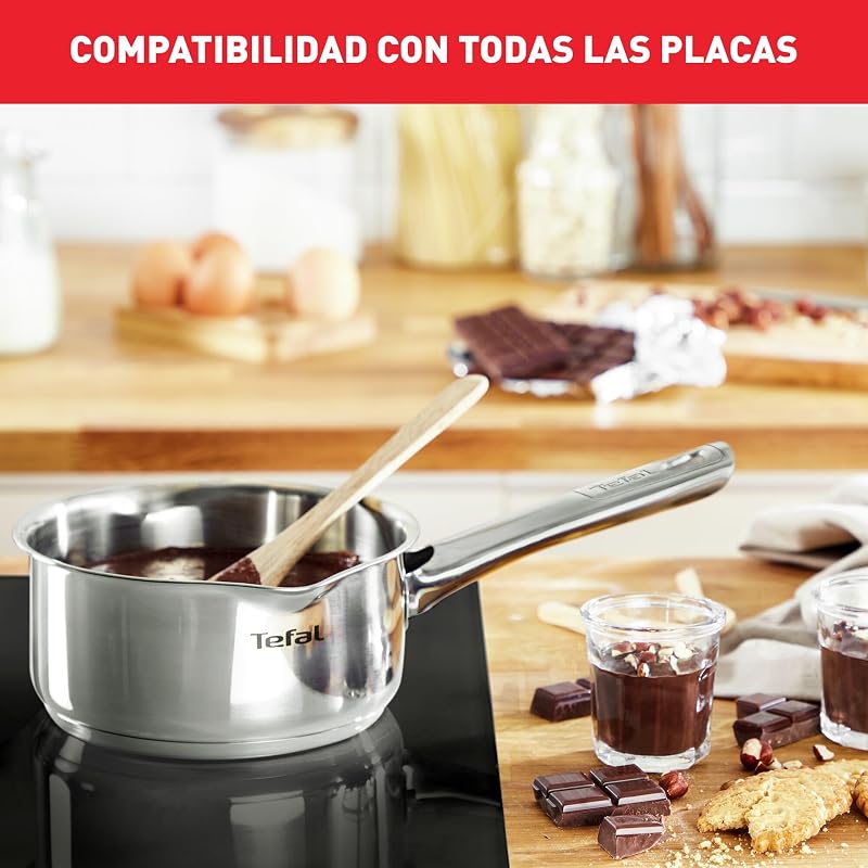 Tefal A705S9 Duetto Conjunto de 9 Peças | adequado para indução | Aço inoxidável robusto e de alta qualidade | Amigo do Ambiente | Capa do filtro | cofre para forno até 260 °C