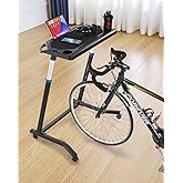 VEVOR Cycling Desk, Mobile Foldable Multi-Functional Bike Trainer & Treadmill Desk with Lockable Wheels, Non-Slip Multi-Slot 