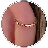 Gold Cartilage Hoop - Thin 20 Gauge Gold Helix Earrings For Women - 14k Gold Filled Helix Piercing Jewelry