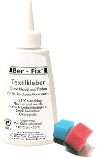 Ber-Fix® Textilkleber waschmaschinenfest transparent 150g - Die flüssige Nähmaschine
