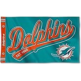 Miami Dolphins Script Logo Premium Flag