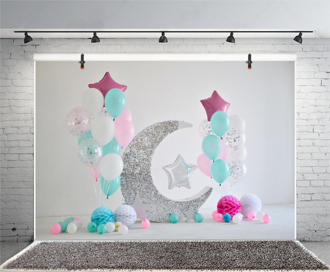 Cassisy 3x2m Vinyl 1st Birthday Backdrop Baby Boy Blue Balloons Decor