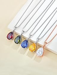 YL Teardrop Necklace 925 Sterling Silver Solitaire