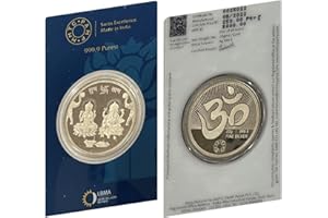 GIVA US 2020 No Mint Mark 999 Pure Silver MMTC Ganesha Lakshmi/Laxmi 20 Gram Certified Coin collection Seller Extremely Fine