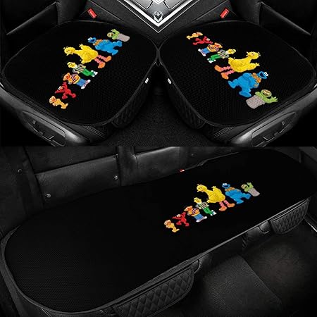 Amazon セサミストリート 2 車のアイスシルククッション 車のアイスクッション 冷感座布団 超通気性 不む 無 味 変形なし 色あせなし 折り目なし 滑り止め 環境にやさしく人気クッション 夏に最適 冷感生地 装飾カーシートクッション 4シーズン対応 車の座布団 車