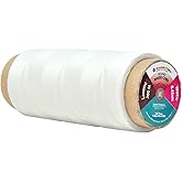 Mandala Crafts White Round Waxed Thread for Leather Sewing - 219 Yds 200M 0.45mm Polyester Leather Thread String Waxed Cord for Leatherwork, Beading, Bookbinding, Hand Stitching