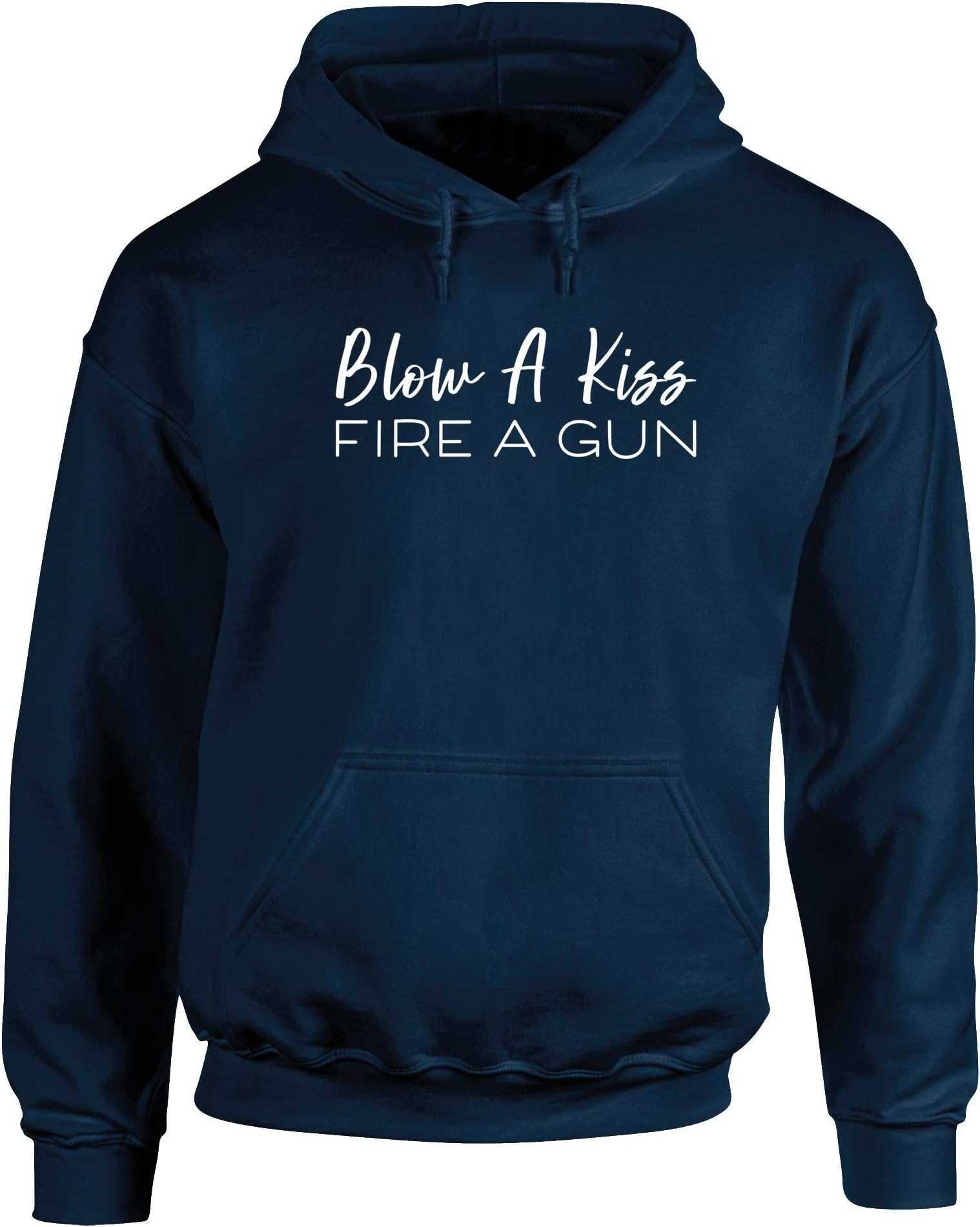 Hippowarehouse Blow A Kiss Fire A Gun Unisex Hoodie Hooded top (Specific Size Guide in Description)