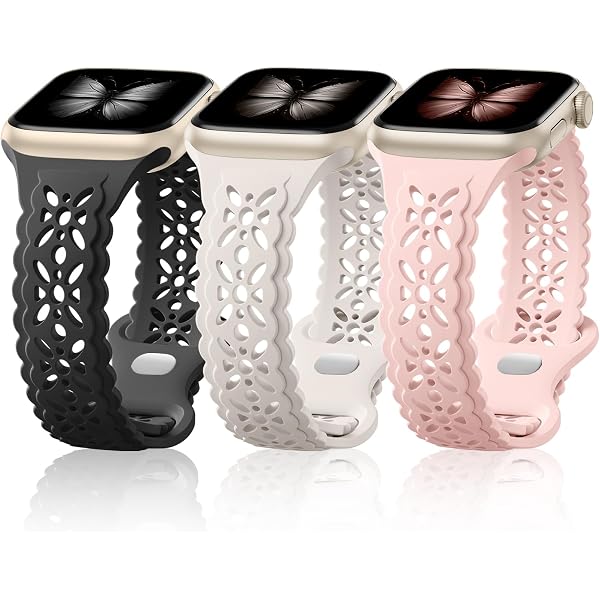 Amazon.com: 6 Pack Silicone Lace Compatible with Apple Watch 