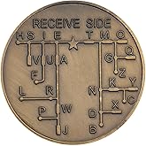 Morse Code Commemorative Coin - Unique Collector's Coin with Engraved Morse Code Message, Perfect for History Buffs, Cryptography Enthusiasts, and Gift Giving