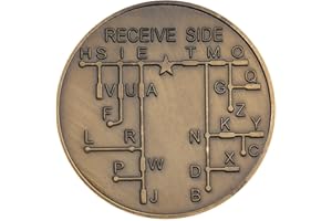 FASMESK Morse Code Commemorative Coin - Unique Collector's Coin with Engraved Morse Code Message, Perfect for History Buffs, Cryptography Enthusiasts, and Gift Giving