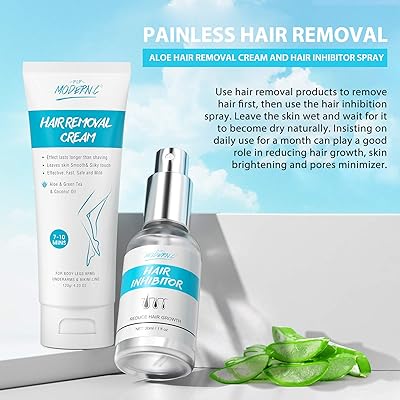 Buy Aloe Hair Removal Cream Hair Inhibitor Spray Set For Men Or Women Sensitive Formula Bikini Remove Cream Painless Hair Remover Moisturizing For Body Arm Leg Armpit Gifts Online In Germany