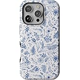 Casely iPhone 16 Pro Case | Hop & Bloom | Bunny Toile | Bold Protective Design | Compatible with MagSafe