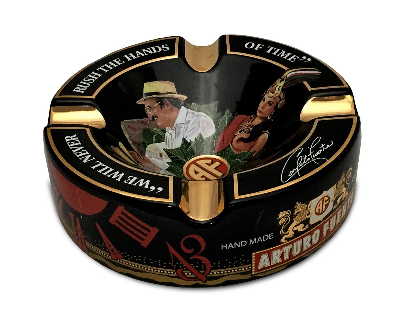 Limited Edition Large 8.75" Arturo Fuente Porcelain Cigar Ashtray Black