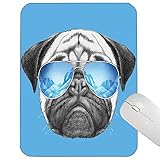 Pug Support Mouse pad Pug Portrait with Mirror