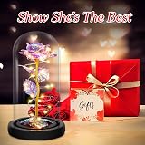 Childom Colorful Rainbow Roses In Glass Dome - Mothers Day Gifts For Mum view 7