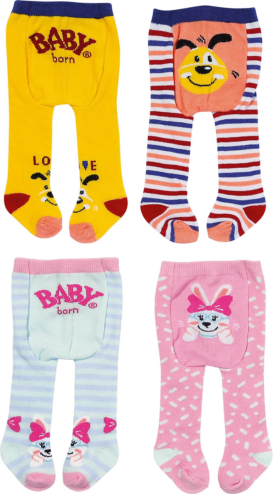 BABY born 831748 Assorted 43 cm-for Toddlers 3 Years & Up-Easy for Small Hands-Adorable Styles-Includes, Two Packs of Tights