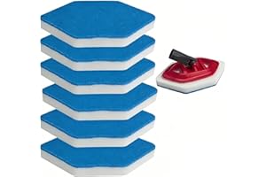 X PSBLTY 6 Pack Mop Head Refill,Compatible with Vileda Bathroom Magic Brush(6 Pack Mop Refills)