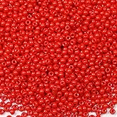Bala&Fillic Red Color 4mm Round Seed Beads About 1500pcs/100Grams in Bag, 6/0 Glass Embroidery Beads for Making Bracelet and Necklace (Red)