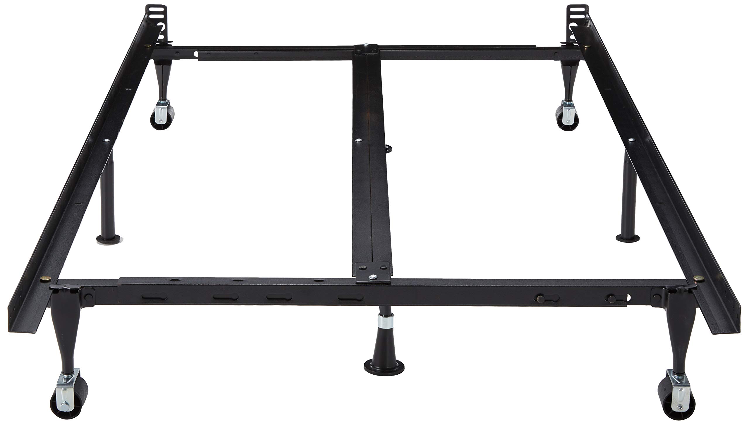MALOUF STRUCTURES Heavy Duty 9Leg Adjustable Metal Bed Frame With