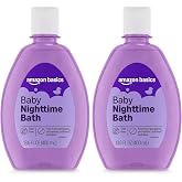 Amazon Basics Tear-Free Night-Time Baby Bath, Soothing, Lightly Scented, 13.6 Fl Oz, (Pack of 2) Packaging May Vary