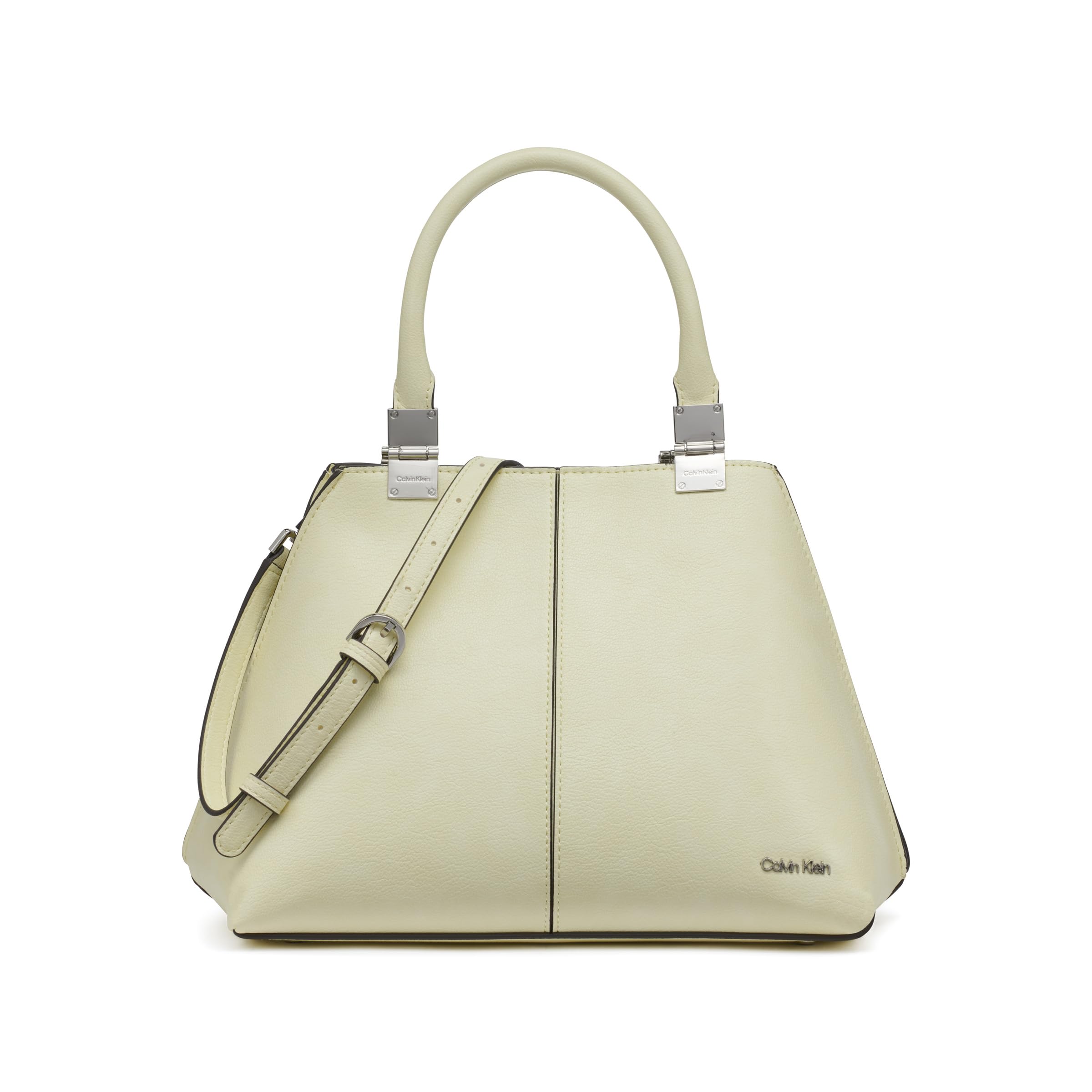 Calvin Klein Women’s Granite Geometric Satchel – 2 in 1, Endive, One Size