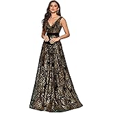 Sleeveless Glitter Sequined Womens Long Formal Gown Aline Prom Dress for Anchorwoman Floor Length Evening Dress