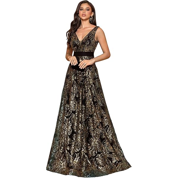Amazon.com: EUMI Bridesmaid Dresses Long Burgundy Sequin V Neck Wedding  Party Gowns : Clothing, Shoes & Jewelry