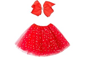 Jastore Girls Layered Stars Sequins Tutu Skirt Princess Ballet Dance Dress for 2-8 Years
