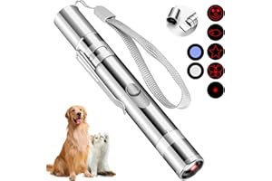 Waputne Cat Toy Pointer for Indoor Cats, USB Rechargeable Kitten Toys with 7 Adjustable Patterns, Interactive Chase Toys for Indoor Cats & Dogs, Training & Exercise Fun