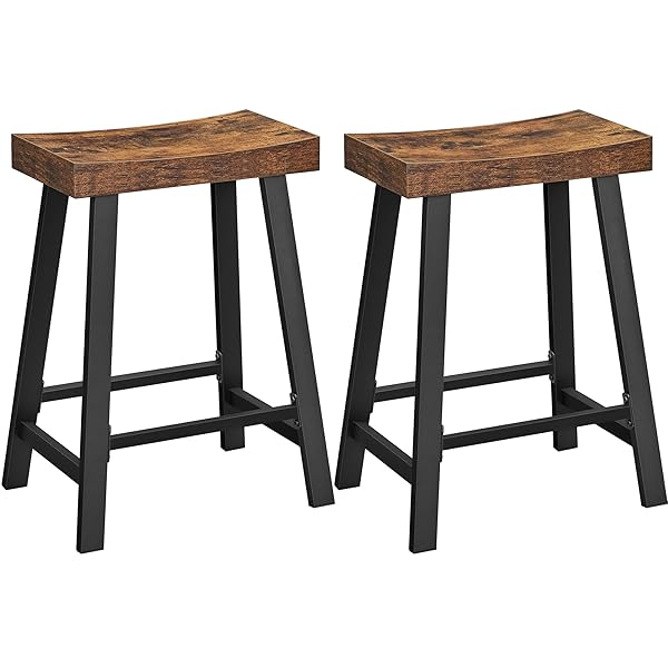 VASAGLE BAR STOOLS SET OF 2, COUNTER HEIGHT...