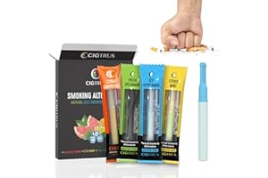 Cigtrus Quit Smoking Aid – Natural Smokeless Inhaler – Non-Electric, Nicotine-Free & Travel-Safe – Helps Reduce Cravings, Replace The Vape & Support Lung Detox – 4-Flavor Variety Pack