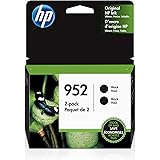 HP 952 | 2 Ink Cartridges | Black | Works with HP OfficeJet Pro 7700 Series, 8200 Series, 8700 Series | 3YP21AN