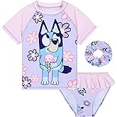 Bluey Girls Swimsuit One Piece Bathing Suit or Rash Guard Set Kids, Toddlers, Swimwear Pool Beach Travel Essentials Holiday