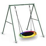 PACEARTH 440lbs Capacity Flying Saucer Swing Set