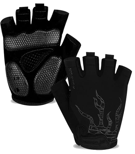 TREGOO Motorcycle Gloves Half Finger For Men & Women - Steel Knuckle, Touchscreen, Breathable (Red, XX-Large) - View #10