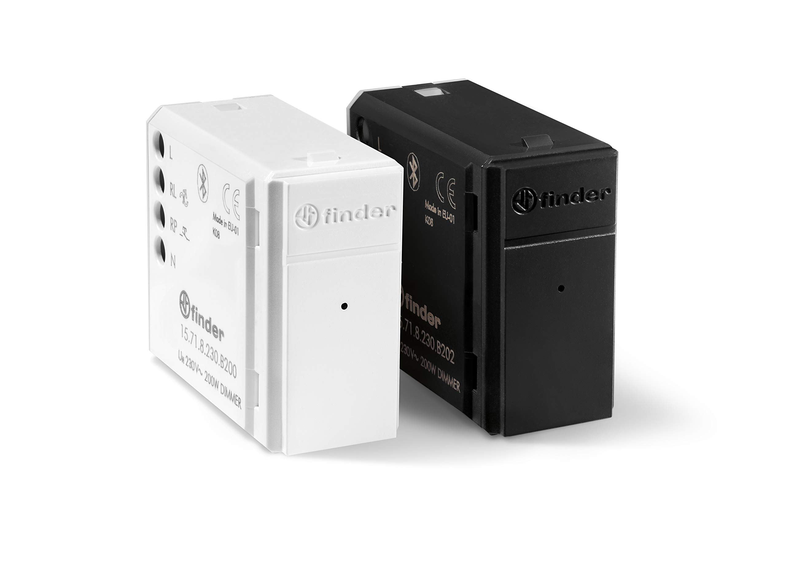 Finder 15718230B202 Series 15 Varialuce, 50/60 Hz, 230 V, 200 W, Dimmer, Wall Mounted for Civili Systems, 1 NO, Anthracite, Bluetooth BLE, AC, 50/60 Hz