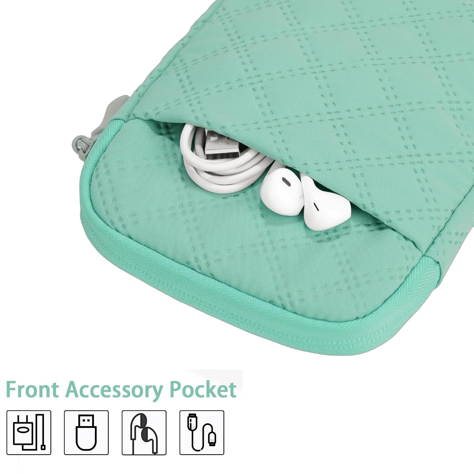 Padded Sleeve Case for 6-7 Inch E-Reader, Tablet Protective Cover Pouch Bag Compatible with Oasis 7/Paperwhite/ebook (Green)