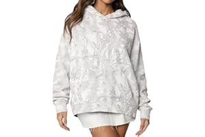 Anoumcy Camo Hoodie Womens Maple Leaf Fleece Hooded Sweatshirt Oversized Camouflage Hoodies For Women Trendy