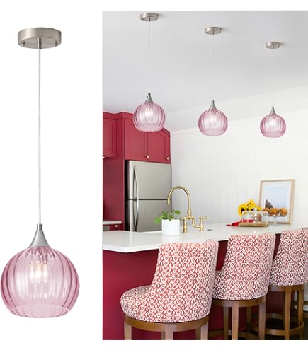 Euone_Clothes 7.8 Inches Ripple Glass Pendant Light In Gold Finish
