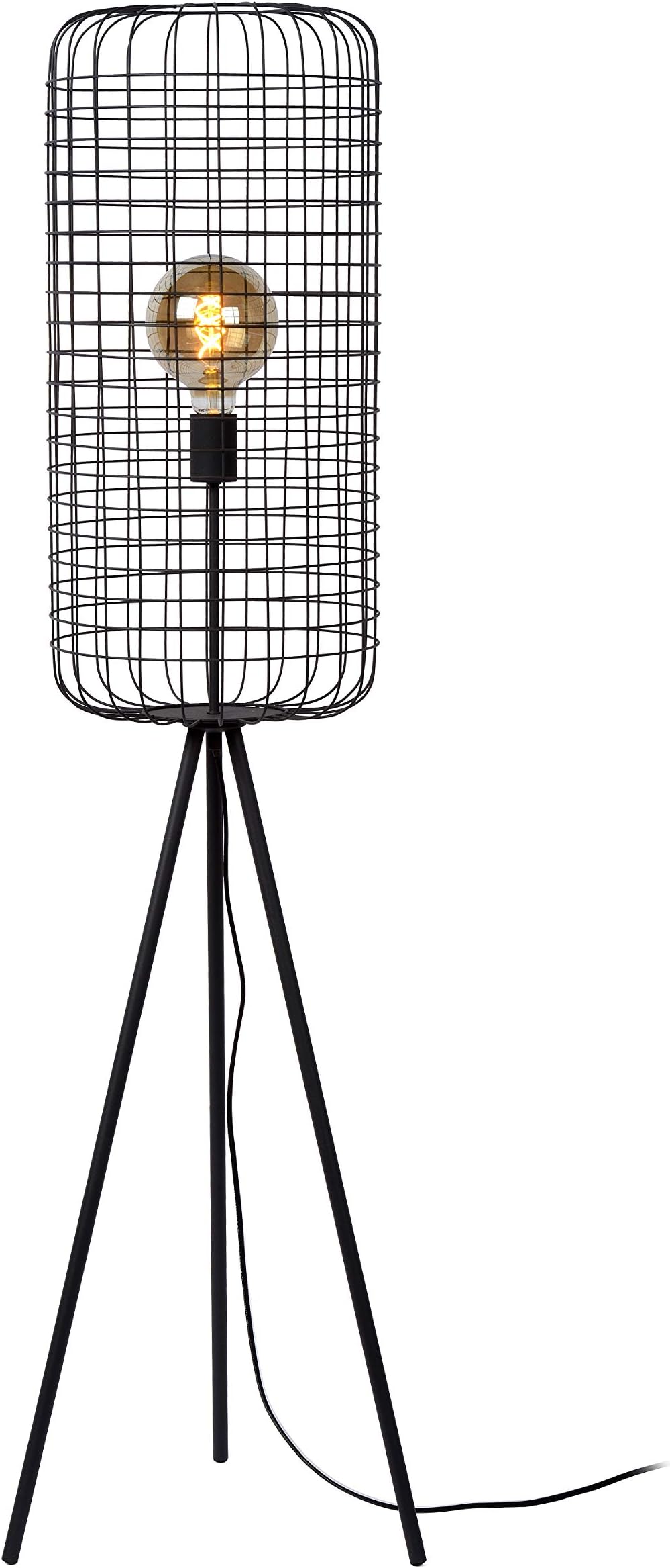 Lucide Floor lamp, Metal, E27, 60 W, Black