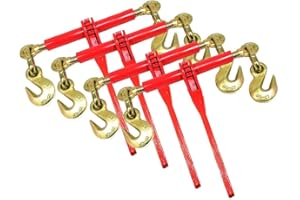 ADVANTAGE RIGGING 4 Ratchet Load Binders 3/8-1/2 Boomer Chain Equipment Tiedown Hauling